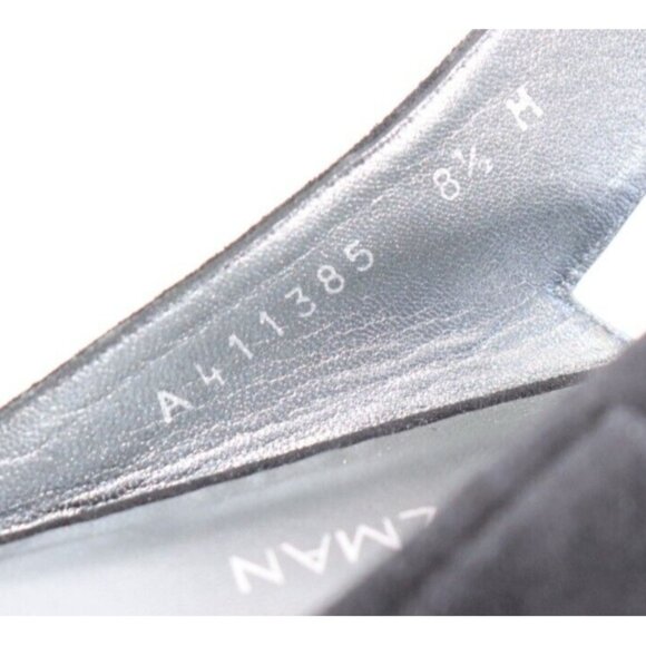 Stuart Weitzman Women's Size 8.5 Black Suede Supersonic Ankle Wrap Ballet Flat - Picture 4 of 10